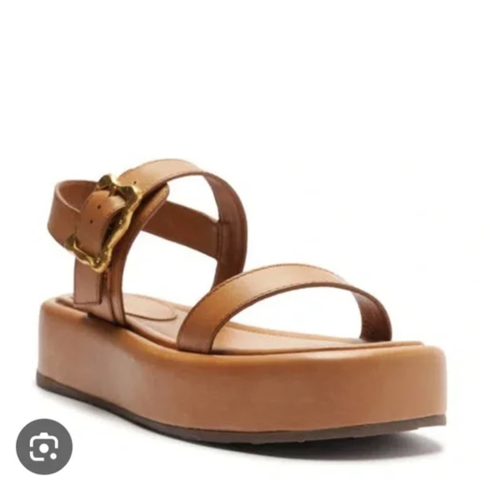 Schutz Wavy Flatform Ankle Strap Platform Sandal size 10.5